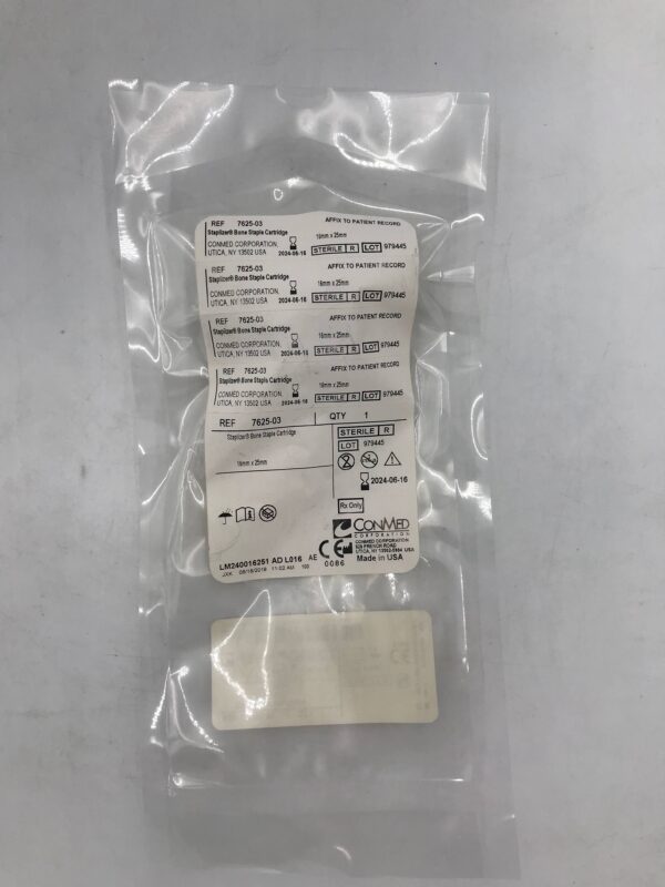CONMED 7625-03 Staplizer Bone Staple Cartridge 16 x 25mm (X)