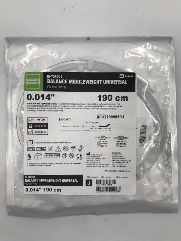 ABBOTT 1009660J Hi-Torque Balance Middleweight Universal Guide Wire 0.014" x 190cm (X)