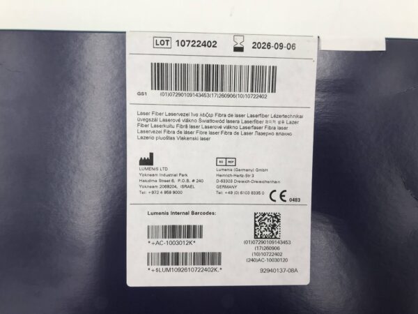 LUMENIS AC-10030120 Moses Laser Fiber 550 D/F/L/