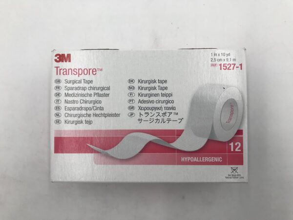 3M 1527-1 Transpore Surgical Tape Hypoallergenic (12/Box) (X)