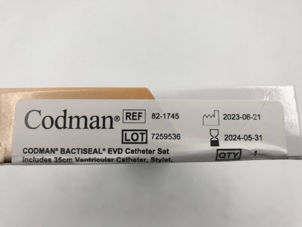 CODMAN 82-1745 Bactiseal EVD Catheter Set 35mm (X)