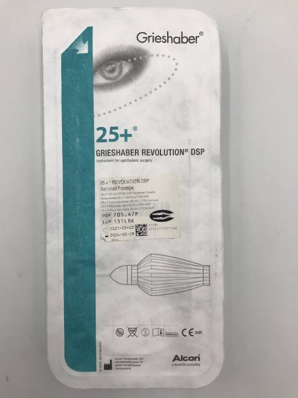 ALCON 705.47P Grieshaber Revolution DSP Serrated Forceps 25+ (X)