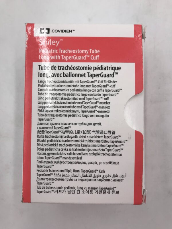 COVIDIEN 6.0PLCF Shiley Pediatric Tracheostomy Tube Long w/ TaperGuard Cuff 6mm x 8.5mm x 17.2mm