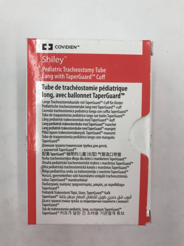 COVIDIEN 5.5PLCF Shiley Pediatric Tracheostomy Tube Long w/ TaperGuard Cuff 5.5mm x 7.9mm x 15.6mm
