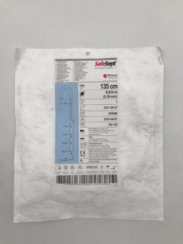 PPMDM SS-135 Pressure Products Transseptal Guidewire 135cm x 0.014in