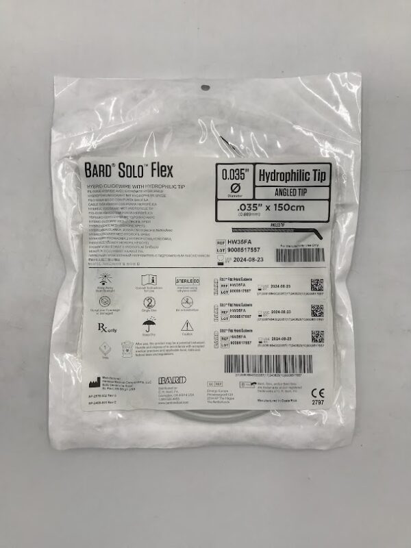 BARD HW35FA Solo Flex Hybrid Guidewire w/Hydrophilic Tip .035" x 150cm (X)