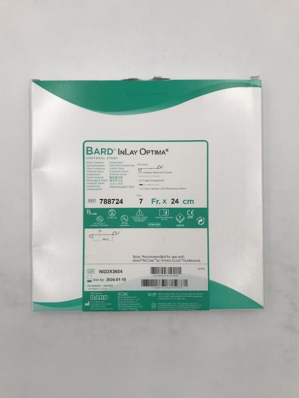 BARD 788724 InLay Optima Ureteral Stent w/Suture 7Fr x 24cm (X)
