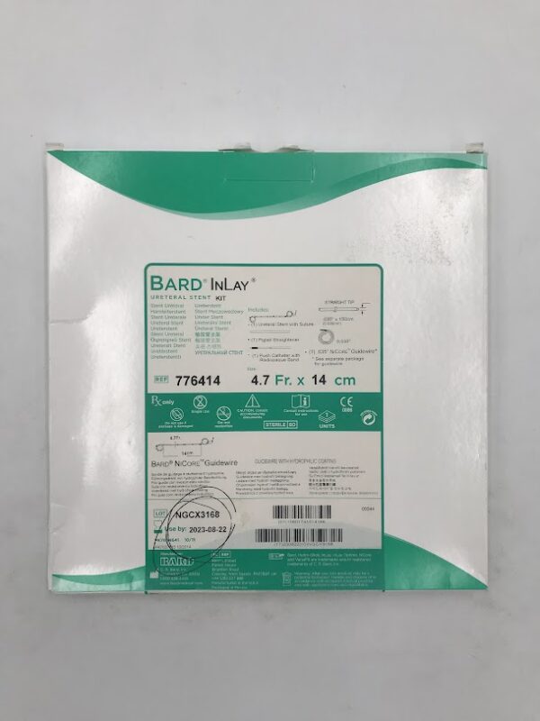 BARD 776414 InLay Ureteral Stent Kit w/Suture 4.7Fr x 14cm (X) 