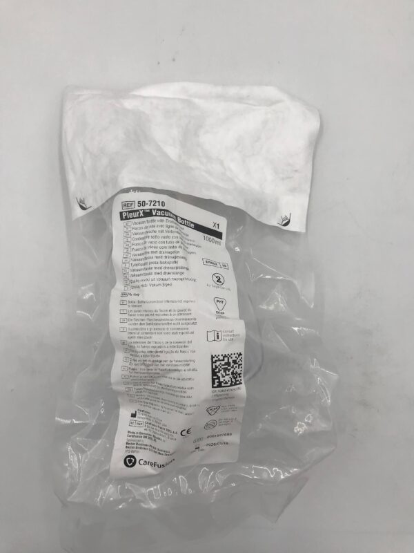 CAREFUSION 50-7210 PleurX Vacuum Bottle w/Drainage Line 1000ml