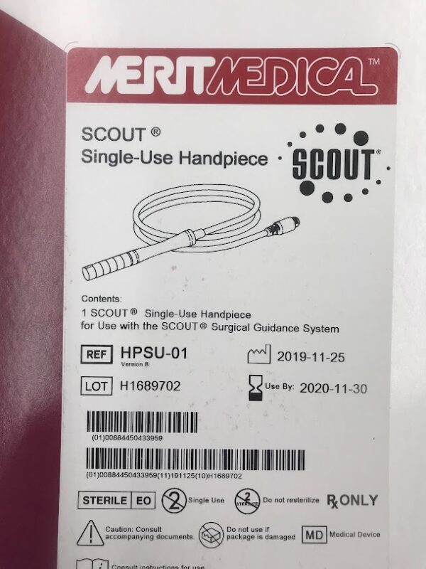 MERIT MEDICAL HPSU-01 Scout Handpiece Radar Localization (X)