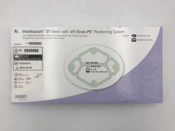 BARD 5955680 VENTRALIGHT ST Mesh w/ PS Echo Positioning System 6"x8" (X)