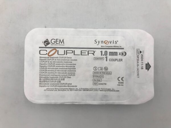 SYNOVIS GEM2750 GEM Microvascular Anastomotic Coupler Device 1mm (X)