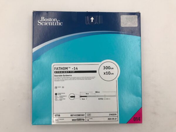 BOSTON SCIENTIFIC 50814 FATHOM -14 Straight Tip Steerable Guidewire 300cm x 10cm (X)