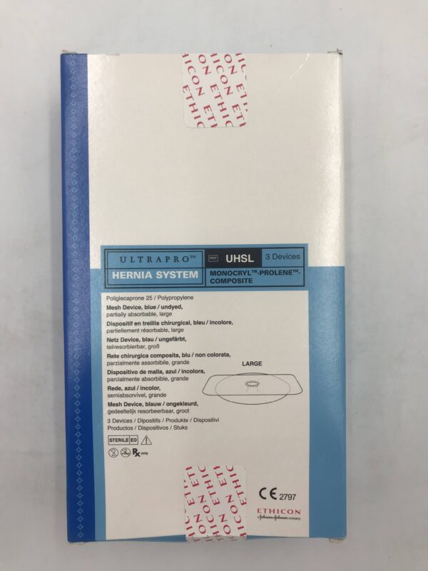 ETHICON UHSL ULTRAPRO Hernia System Monocryl Prolene Composite Mesh Device (3/Box)(X)