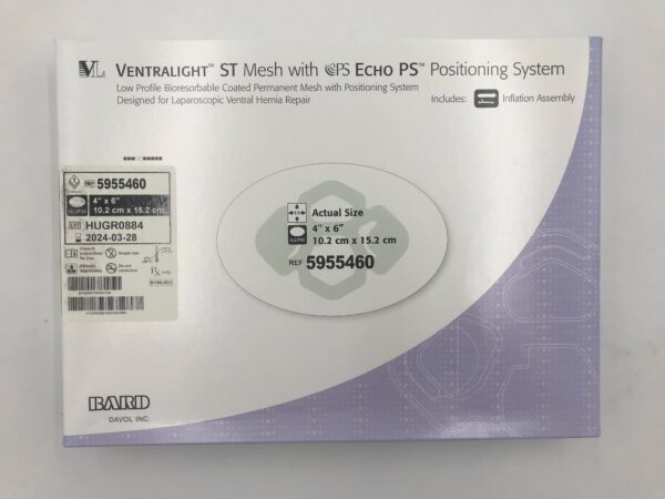 BARD 5955460 VENTRALIGHT ST Mesh w/ PS Echo PS Positioning System 4"x6" (X)
