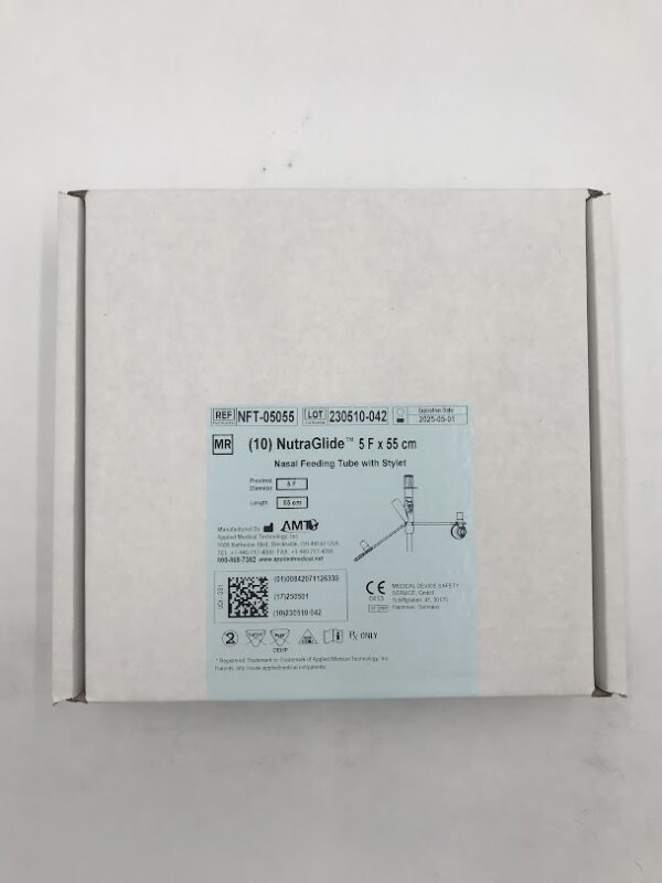APPLIED MEDICAL NFT-05055 NutraGlide Nasal Feeding Tube w/Stylet 5F x 55cm (10/Box)