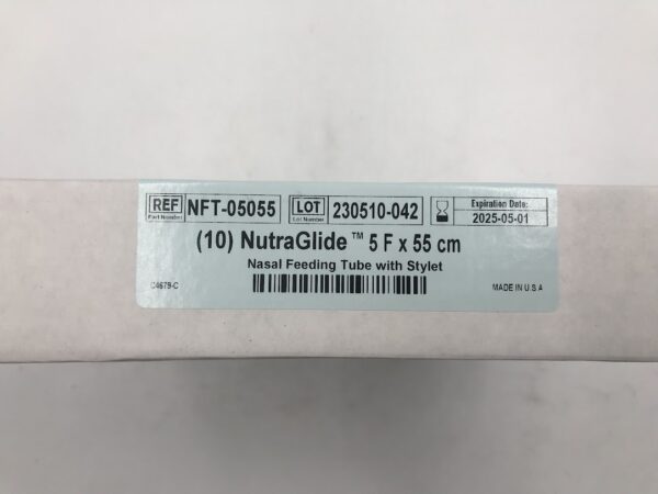 APPLIED MEDICAL NFT-05055 NutraGlide Nasal Feeding Tube w/Stylet 5F x 55cm (10/Box)