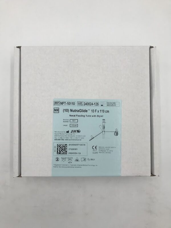 APPLIED MEDICAL NFT-10110  NutraGlide Nasal Feeding Tube w/Stylet 10F x 110cm (10/Box)