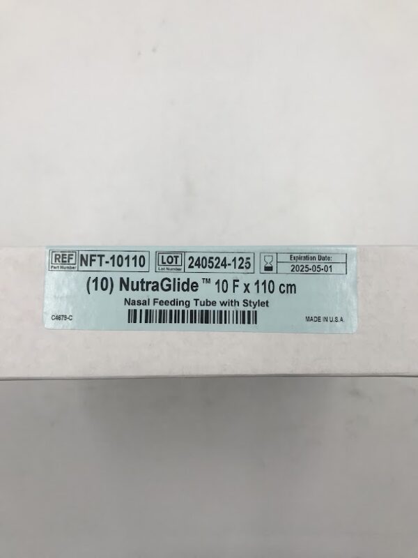 APPLIED MEDICAL NFT-10110  NutraGlide Nasal Feeding Tube w/Stylet 10F x 110cm (10/Box)