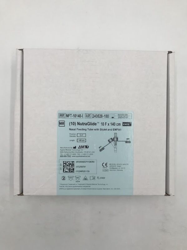 APPLIED MEDICAL NFT-10140-I  NutraGlide Nasal Feeding Tube w/Stylet and ENFit 10F x 140cm (10/Box)