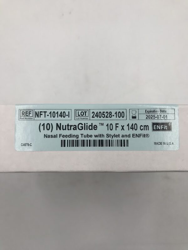 APPLIED MEDICAL NFT-10140-I  NutraGlide Nasal Feeding Tube w/Stylet and ENFit 10F x 140cm (10/Box)