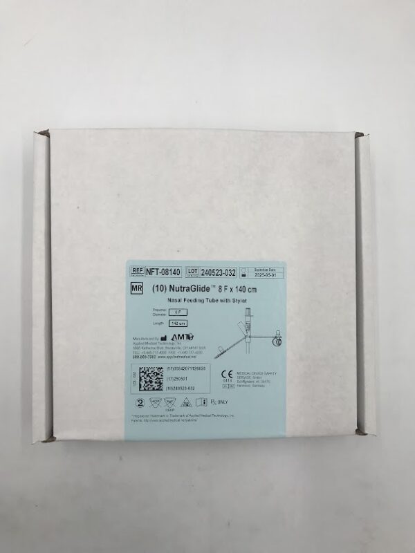 APPLIED MEDICAL NFT-08140 NutraGlide Nasal Feeding Tube w/Stylet 8F x 140cm (10/Box)