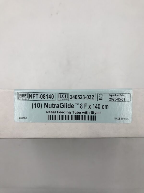APPLIED MEDICAL NFT-08140 NutraGlide Nasal Feeding Tube w/Stylet 8F x 140cm (10/Box)