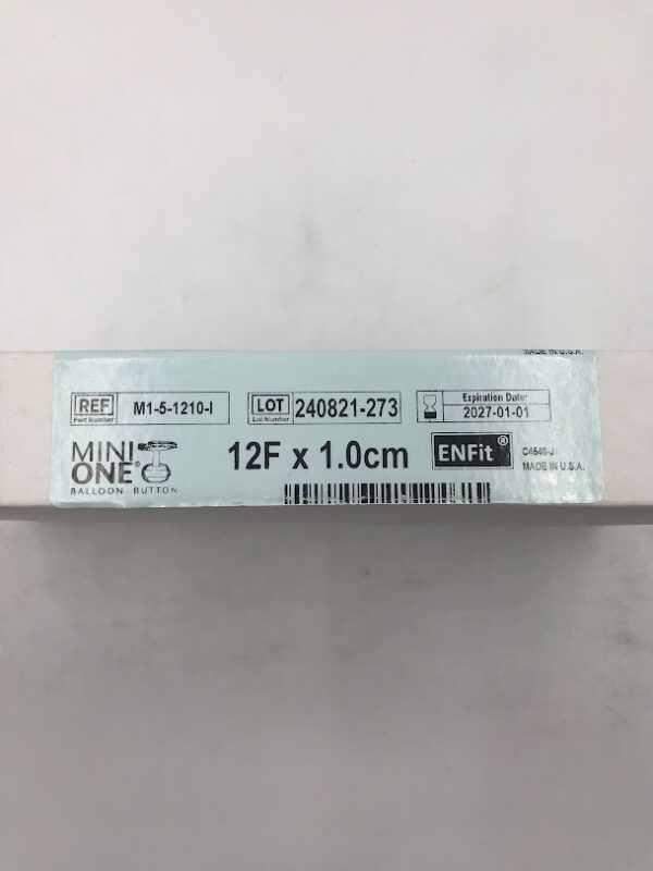 APPLIED MEDICAL M1-5-1210-I MiniOne Balloon Button Low Profile Gastrostomy Feeding Tube Mic-Key 12F x 1.0cm