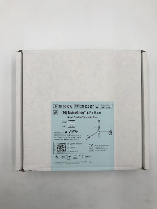 APPLIED MEDICAL NFT-05038 NutraGlide Nasal Feeding Tube w/Stylet 5F x 38cm (10/Box)