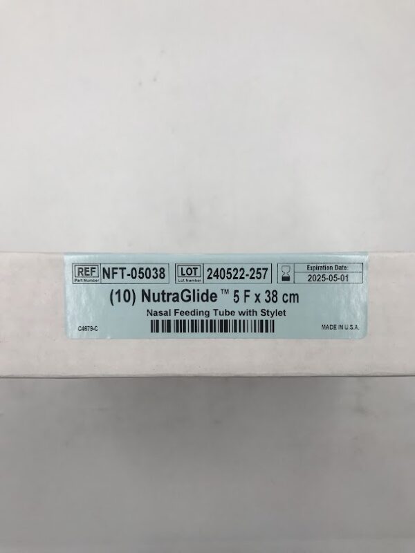 APPLIED MEDICAL NFT-05038 NutraGlide Nasal Feeding Tube w/Stylet 5F x 38cm (10/Box)