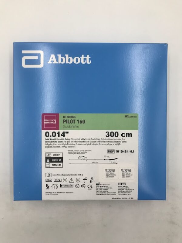 ABBOTT 1010484-HJ Hi-Torque Pilot 150 Guide Wire w/Hydrophilic Coating, 0.014" x 300cm (5/Box) (X)