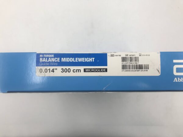 ABBOTT 1001782 Hi-Torque Balance Middleweight Guide Wire w/Microglide Coating 0.014" x 300cm (X)
