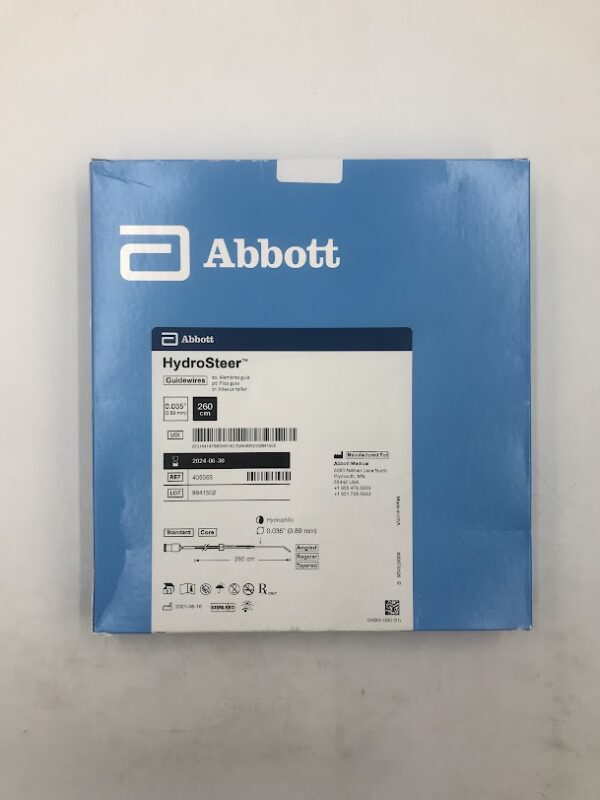 ABBOTT 405063 HydroSteer Guidewire Angled,Regular,Tapered 0.035" x 260cm (5/Box) (X)