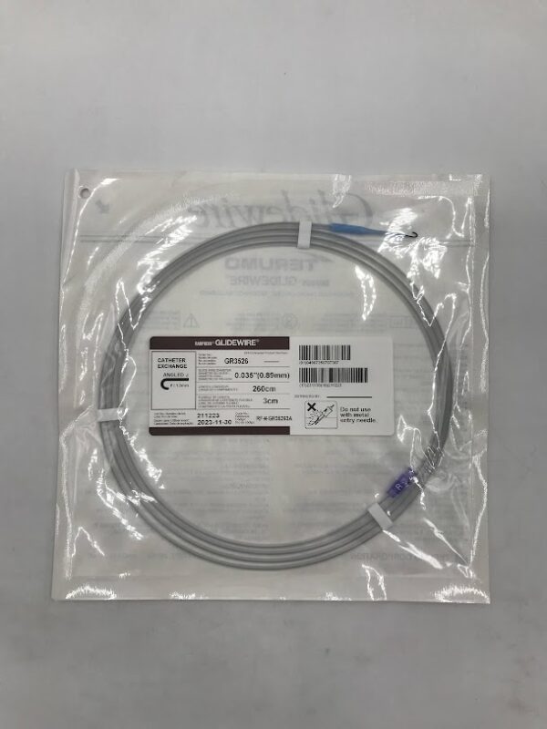 TERUMO GR3526 RadiFocus Glidewire Catheter Exchange Angled J 0.035" x 260cm x 3cm (X)