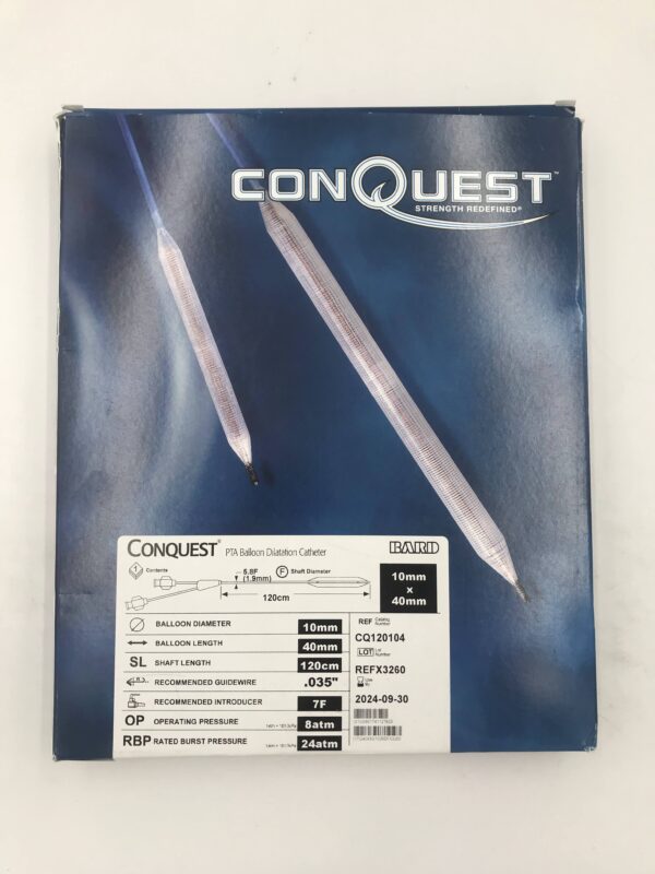BARD CQ120104 ConQuest PTA Balloon Dilatation Catheter 5.8F x 120cm (X)