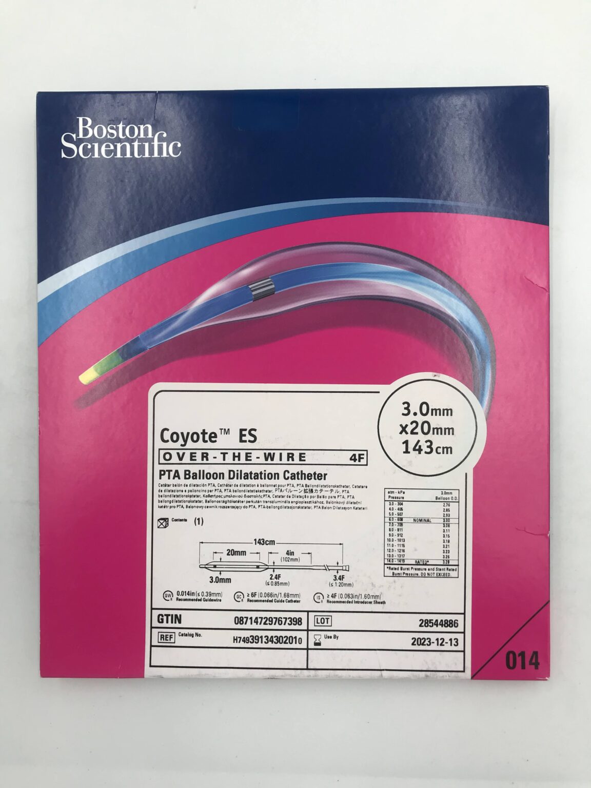 BOSTON SCIENTIFIC 3913430201 Coyote ES OTW PTA Balloon Dilatation