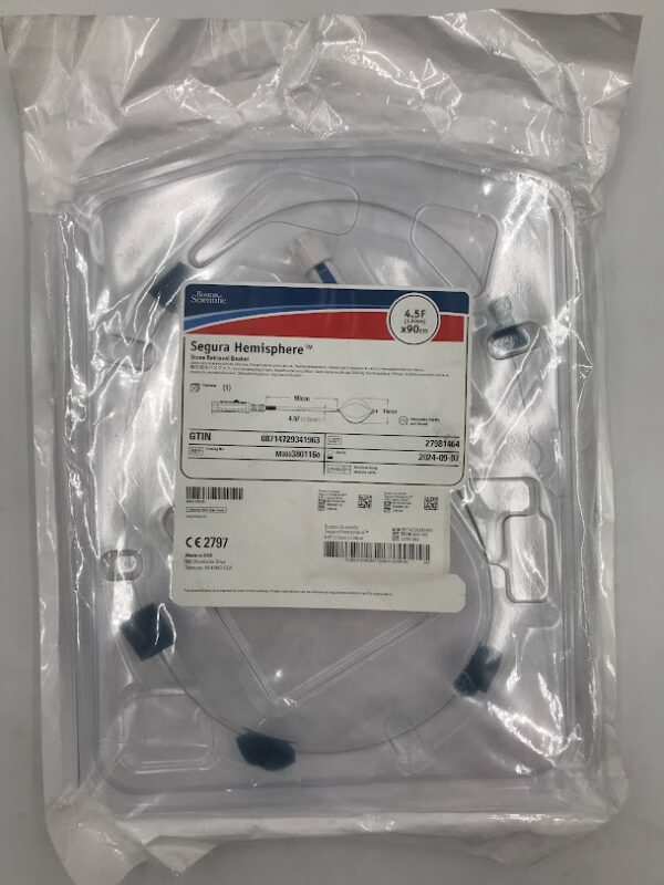 BOSTON SCIENTIFIC 380116 Segura Hemisphere Stone Retrieval Basket 4.5F x 90cm (X)