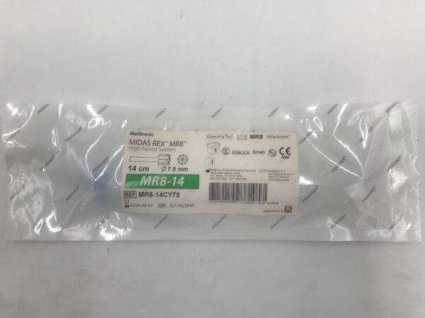 MEDTRONIC MR8-14CY75 Midas Rex MR8 High-Speed System Dissecting Tool 14cm Diam. 7.5mm (X)
