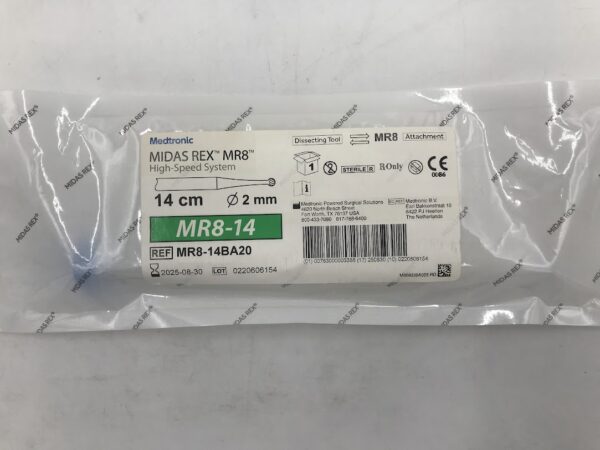 MEDTRONIC MR8-14BA20 Midas Rex MR8-14 High-Speed System Dissecting Tool 14cm Diam. 2mm