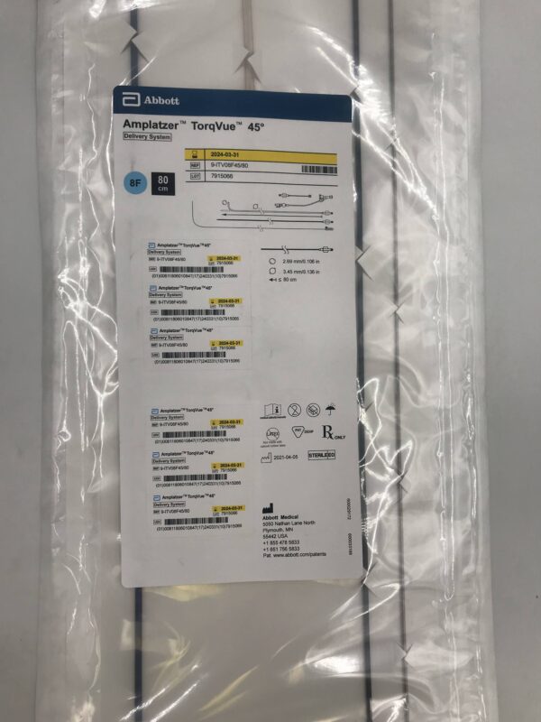 ABBOTT 9-ITV08F45/80 Amplatzer TorqVue 45 ° Delivery System 8F x 80cm (X)