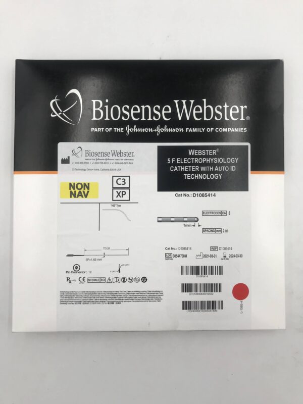 BIOSENSE WEBSTER D1085414 Electrophysiology Catheter w/ Auto ID Technology C3/XP 5F x 115cm (8Electrodes Each)(X)