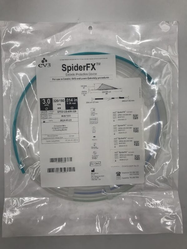 EV3 SPD2-US-030-320 SpiderFX Embolic Protection Device 3.0mm, 320/190cm, .014in (X)