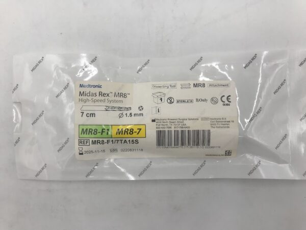 Medtronic MR8-F1/7TA15S Midas Rex MR8 High Speed System 7cm Ø1.5mm MR8-F1 MR8-7 Dissecting Tool
