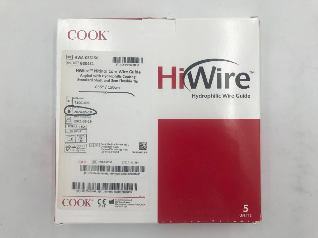 Wire Localizer Cook COOK G30481 HiWire Nitinol Core Wire Guide Angled w/ Hydrophilic ...