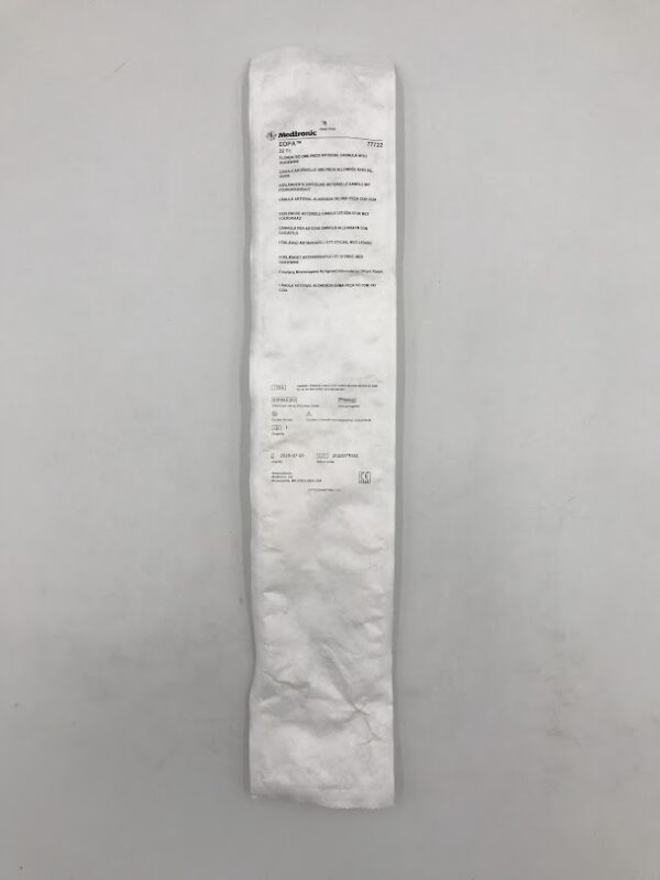 MEDTRONIC 77722 EOPA Elongated One-Piece Arterial Cannula w/Guidewire 22Fr