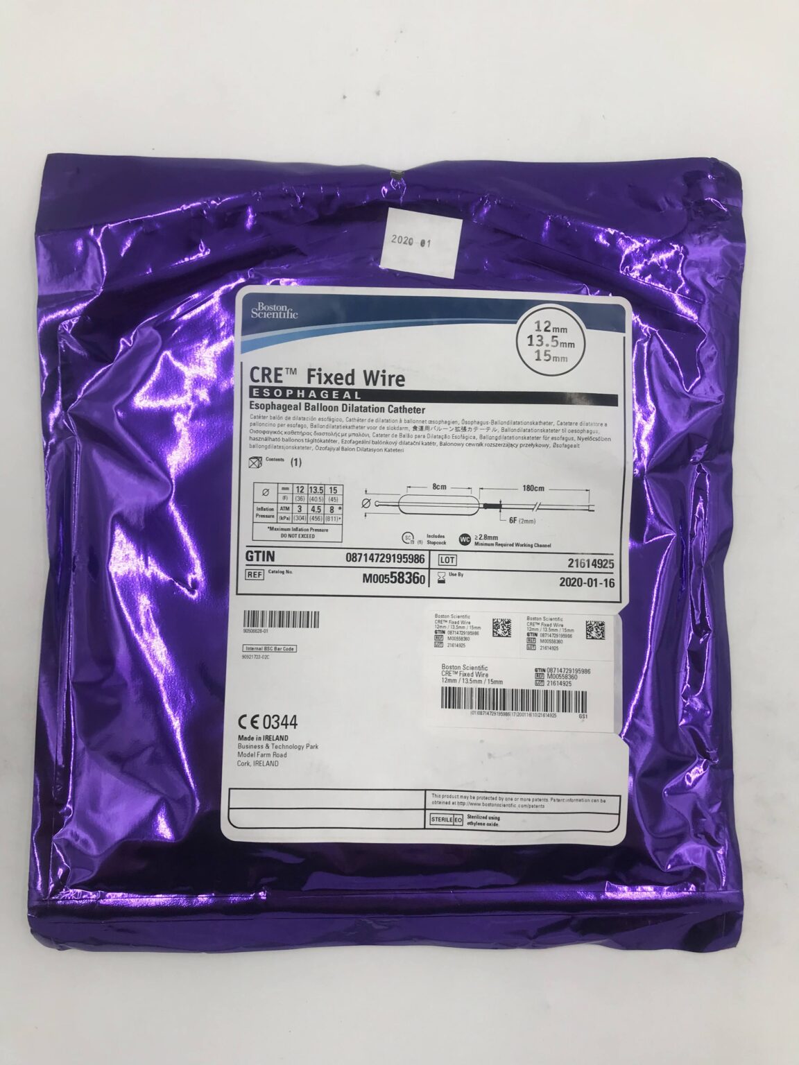 BOSTON SCIENTIFIC 5836 CRE Fixed Esophageal Balloon Dilatation