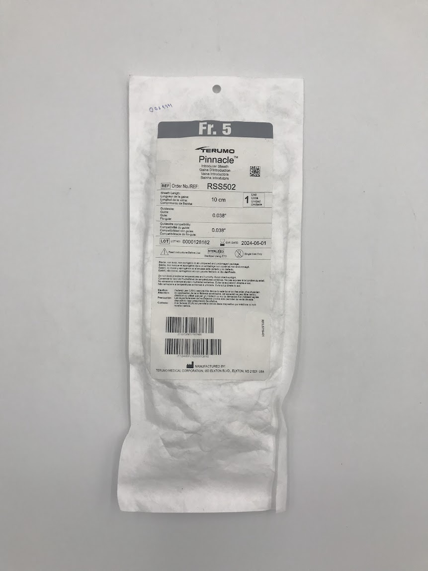 TERUMO RSS502 Pinnacle Introducer Sheath 5Fr (X)