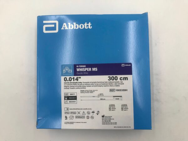 ABBOTT 1005359H Hi-Torque Whisper MS Guide Wire w/ Hydrophilic Coating (5/Box) (X)