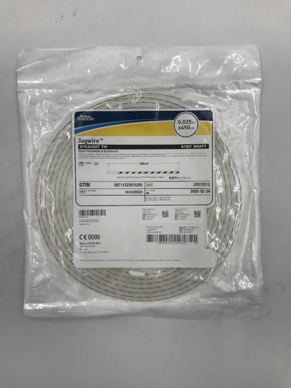 BOSTON SCIENTIFIC 5652 Jagwire Straight Tip High Performance Guidewire Stiff Shaft 0.025in x 450cm (X)