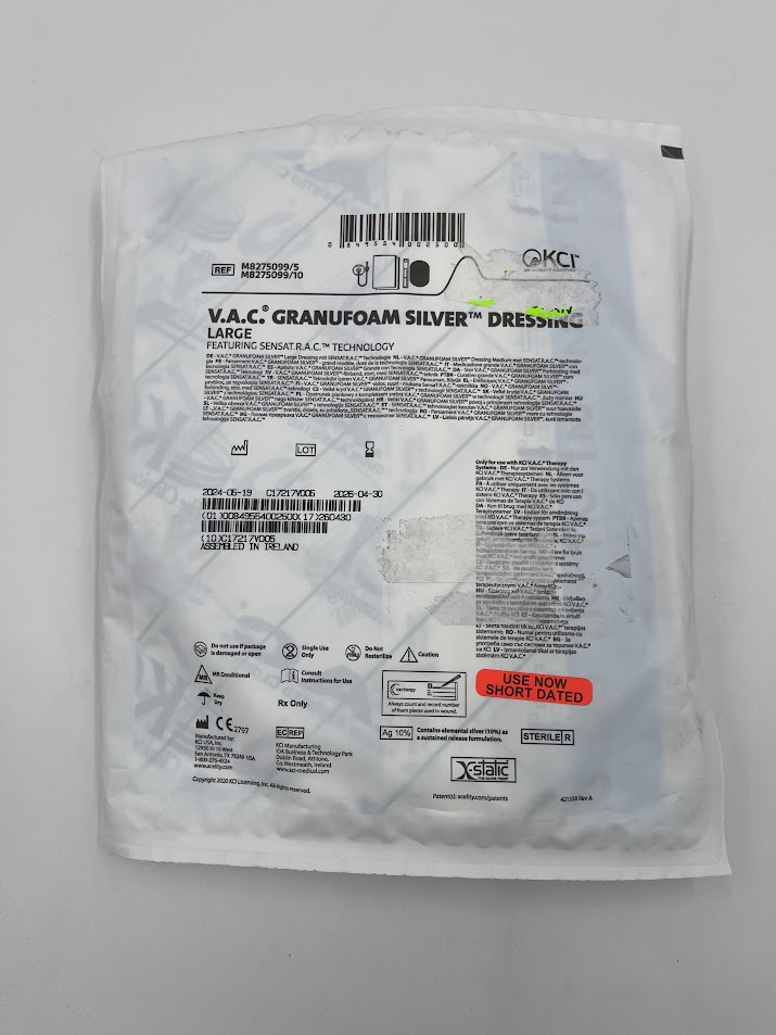 KCI M8275099 V.A.C. Granufoam Silver Dressing, Large (X)